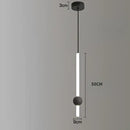 Modern minimalist glass rod pendant light for living room