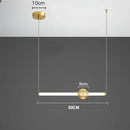 Modern minimalist glass rod pendant light for living room