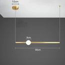 Modern minimalist glass rod pendant light for living room