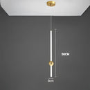 Modern minimalist glass rod pendant light for living room