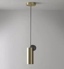 Modern minimalist gold & black led pendant light for dining room