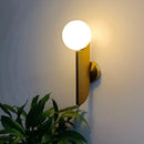 Modern minimalist gold decorbites glass ball wall lamps bedroom light