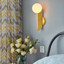 Modern minimalist gold decorbites glass ball wall lamps bedroom light