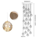 Modern minimalist gold decorbites glass chandelier staircase light