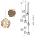 Modern minimalist gold decorbites glass chandelier staircase light