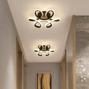 Modern minimalist gold led ceiling light living room curved arms