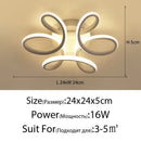 Modern minimalist gold led ceiling light living room curved arms
