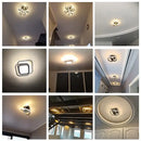 Modern minimalist gold led ceiling light living room curved arms