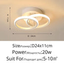 Modern minimalist gold led ceiling light living room curved arms