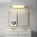 Modern minimalist gold led wall lamp bedroom cylindrical sconce