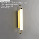 Modern minimalist gold led wall lamp bedroom cylindrical sconce
