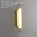 Modern minimalist gold led wall lamp bedroom cylindrical sconce
