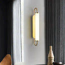 Modern minimalist gold led wall lamp bedroom cylindrical sconce