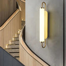 Modern minimalist gold led wall lamp bedroom cylindrical sconce