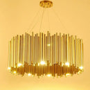 Modern minimalist gold stainless steel chandelier living room lamp