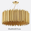 Modern minimalist gold stainless steel chandelier living room lamp