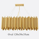 Modern minimalist gold stainless steel chandelier living room lamp