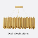 Modern minimalist gold stainless steel chandelier living room lamp