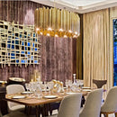 Modern minimalist gold stainless steel chandelier living room lamp