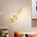 Modern minimalist gold tube stick wall sconce bedroom led light