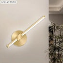 Modern minimalist gold tube stick wall sconce bedroom led light
