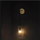 Modern minimalist golden glass wall lamp living room sconce