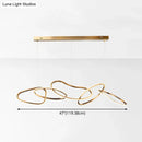 Modern minimalist golden led ring hanging light for dining room