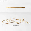 Modern minimalist golden led ring hanging light for dining room