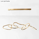 Modern minimalist golden led ring hanging light for dining room