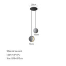 Modern minimalist gray and gold pendant light dining room