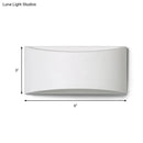DecorBites™ Modern LED White Wall Lamp with Warm/White Lighting - Metallic Rectangle Wall Washer Light