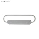 Modern minimalist gray oval led wall sconce bedroom light