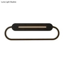 Modern minimalist gray oval led wall sconce bedroom light