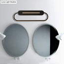 Modern minimalist gray oval led wall sconce bedroom light