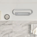Modern minimalist gray oval led wall sconce bedroom light