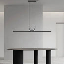 Modern minimalist led black ceiling chandelier dining room light