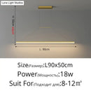 Modern minimalist led black pendant light for dining room
