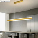 Modern minimalist led black pendant light for dining room