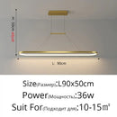 Modern minimalist led black pendant light for dining room
