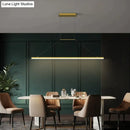 Modern minimalist led black pendant light for dining room