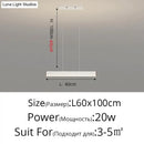 Modern minimalist led black pendant light for dining room