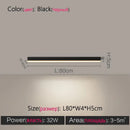 Modern minimalist linear led ceiling lamp for living room