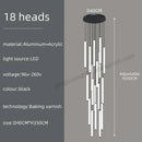 Modern minimalist loft black chandelier living room pendant light