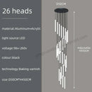 Modern minimalist loft black chandelier living room pendant light