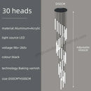 Modern minimalist loft black chandelier living room pendant light