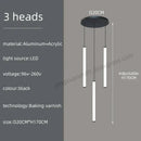 Modern minimalist loft black chandelier living room pendant light