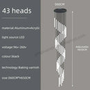 Modern minimalist loft black chandelier living room pendant light