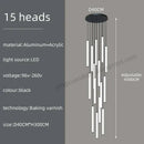 Modern minimalist loft black chandelier living room pendant light