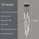 Modern minimalist loft black chandelier living room pendant light