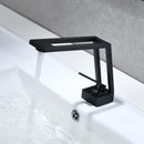Modern minimalist matte black brass basin faucet bathroom mixer